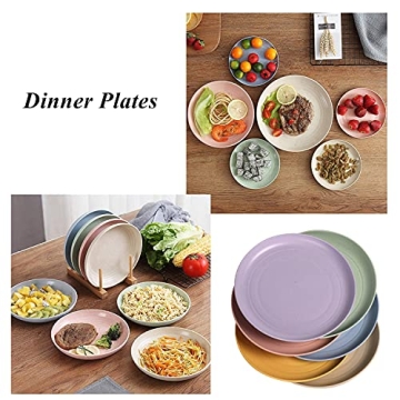 Wheat Straw Lightweight Unbreakable Plates Set - 6 Pack