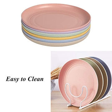 Wheat Straw Lightweight Unbreakable Plates Set - 6 Pack