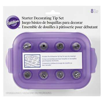 Wilton Piping Tip Set for Cake & Cupcake Decorating, 9-Piece with Carrying Case