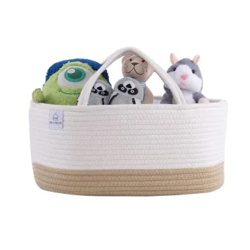 Mila Millie Baby Large Cotton Rope Diaper Caddy for Nursery Essentials