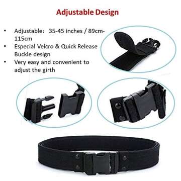 Law Enforcement Modular Equipment System Security Guard Military Tactical Duty Utility Versatile Hunting Belt (10-in-1 Belt, Black)