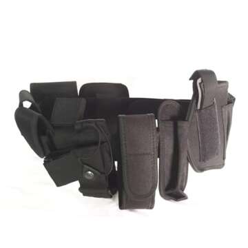 Law Enforcement Modular Equipment System Security Guard Military Tactical Duty Utility Versatile Hunting Belt (10-in-1 Belt, Black)