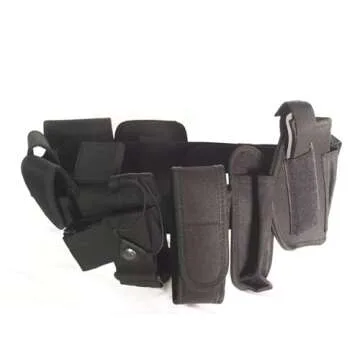 Law Enforcement Modular Equipment System Security Guard Military Tactical Duty Utility Versatile Hunting Belt (10-in-1 Belt, Black)