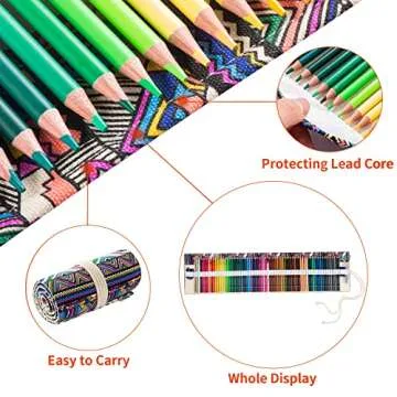 SJ STAR-JOY 72 Colored Pencils Set for Creative Artists
