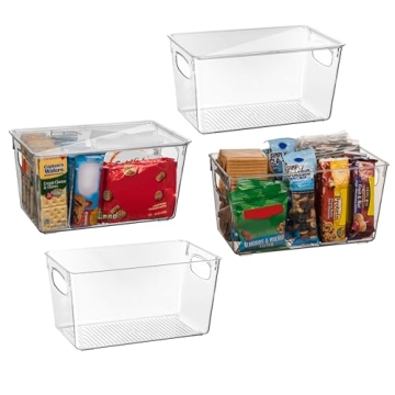 ClearSpace Plastic Pantry Organization and Storage Bins with Lids – Perfect Kitchen Organization o...