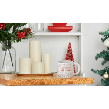 tag Vintage Santa Mug Coffee & Tea Mug Christmas Xmas Holiday White