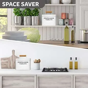 Calindiana Metal Dishwasher Pods Holder for Kitchen Decor