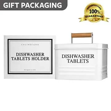 Calindiana Metal Dishwasher Pods Holder for Kitchen Decor