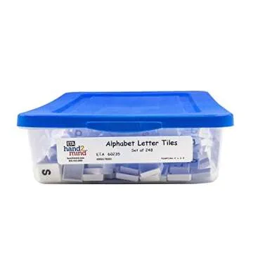 hand2mind Plastic Lowercase Alphabet Letter Tiles Set