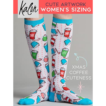 Kalon 6 Pack Women's Knee High Christmas Socks Gift Set