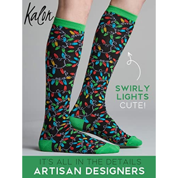 Kalon 6 Pack Women's Knee High Christmas Socks Gift Set