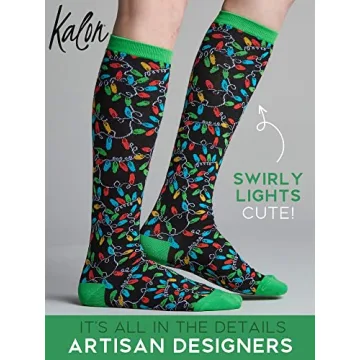 Kalon 6 Pack Women's Knee High Christmas Socks Gift Set
