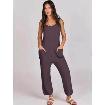 ANRABESS Women's Sleeveless Knit Jumpsuits - Summer Chic