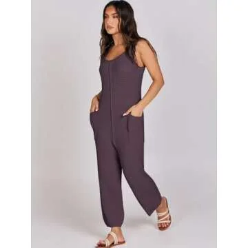 ANRABESS Women's Sleeveless Knit Jumpsuits - Summer Chic