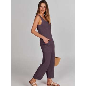 ANRABESS Women's Sleeveless Knit Jumpsuits - Summer Chic