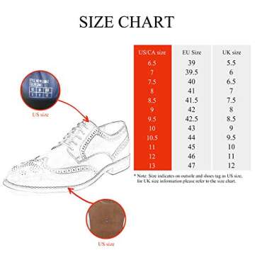 Bruno Marc Men's William_2 Brown Camel Classic Brogue Wing Tip Lace Up Soft Round-Toe Oxfords Dress Shoes Size 9 M US