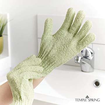 Temple Spring Exfoliating Glove for Smooth Skin