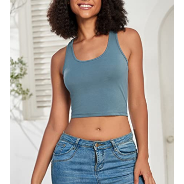 Porvike Women's Crop Tank Tops 3-Pack for Fitness Style