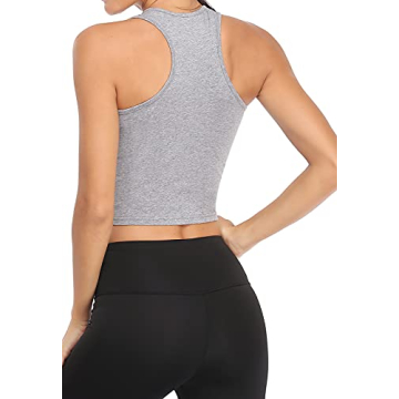 Porvike Women's Crop Tank Tops 3-Pack for Fitness Style