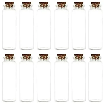 JZMYXA Potion Bottles Mini Glass Bottles Jars Wishing Bottles for Crafting, 20 ML Capacity, 12 Piece...