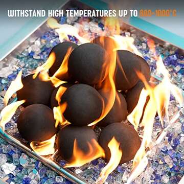 Stanbroil Ceramic Fire Balls - Durable 3” Fire Stones