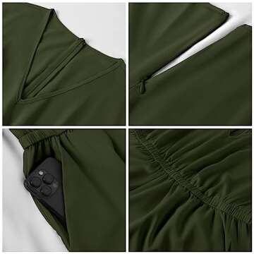 Tanmolo Women's Plus Size V Neck Jumpsuit - Elegant & Stylish