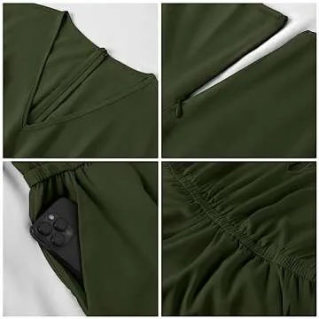 Tanmolo Women's Plus Size V Neck Jumpsuit - Elegant & Stylish