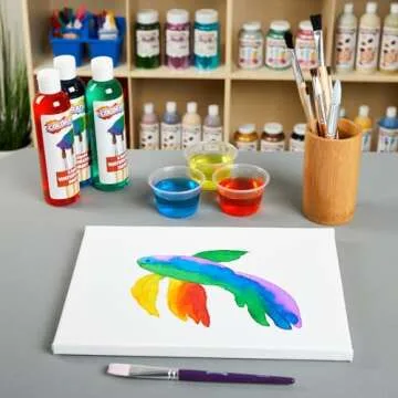 Vibrant Liquid Watercolor Paint Set for Kids' Crafts