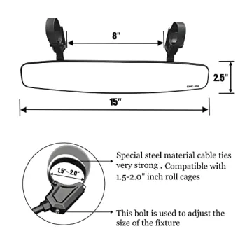 SHEJISI Rear View UTV Mirrors for Optimal Safety and Visibility