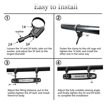 SHEJISI Rear View UTV Mirrors for Optimal Safety and Visibility