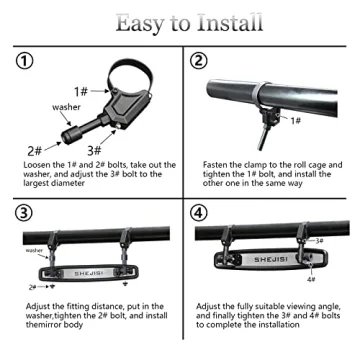 SHEJISI Rear View UTV Mirrors for Optimal Safety and Visibility