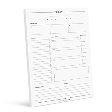 Bliss Collections Daily Planning Pad, To Do List Notebook - Minimalist - Undated Tear-Off Sheets Not...