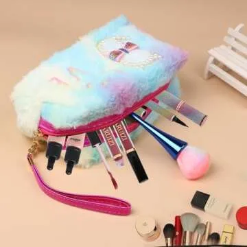 MTDXILTAI Travel Makeup Bag, Cosmetic Bag Make Up Organizer Case Beauty Makeup Lipstick Cosmetic Accessories Organizer, Small Travel Kit Storage Pouch (LOVE)