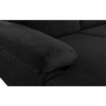 Casa Andrea Milano Large Velvet Sectional Sofa for Comfort