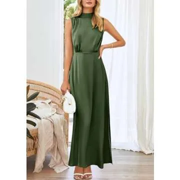 Elegant PRETTYGARDEN Satin Maxi Dress for All Occasions