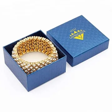 Lavencious 7" Rhinestone Stretch Bracelet for Women