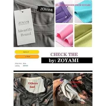 Zoyami Womens Vintage Oversized T Shirt Casual Summer Top