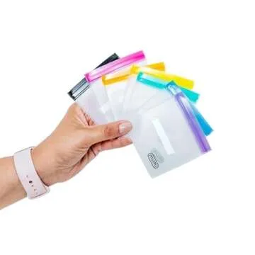 MUMI Mini Zipper Pouch Set – 7 Small Clear Bags for Easy Organization