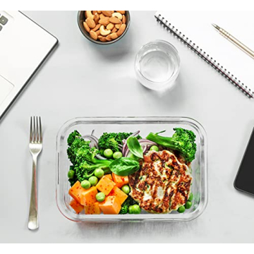 MCIRCO 30-Piece Airtight Glass Food Storage Containers Set