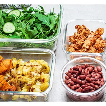 MCIRCO 30-Piece Airtight Glass Food Storage Containers Set