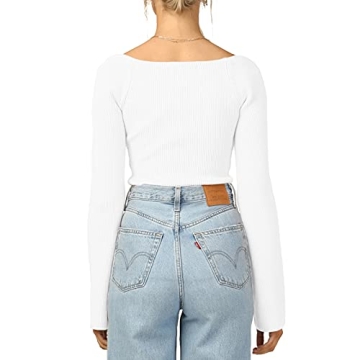 Sweetheart Neck Ribbed Bustier Sweater Top Trend 2021