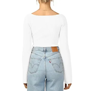 Sweetheart Neck Ribbed Bustier Sweater Top Trend 2021