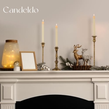 Candeldo Gold Candlestick Holders Set of 10 Elegant Decor