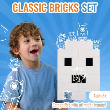 Strictly Briks Compatible with Lego Toy Building Block, Halloween Ghost Bricks, 15 Trick or Treat Goody Bags, 18 Pieces per Pack, 100% Compatible with All Major Brands, for Kids Ages 4+