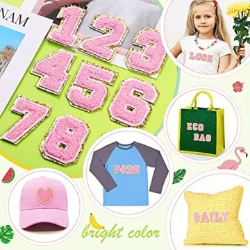 39 Chenille Letter Iron on Patches for Creative Crafts