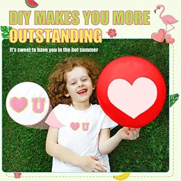 39 Chenille Letter Iron on Patches for Creative Crafts