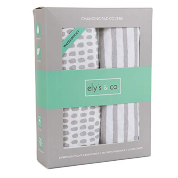 Ely's & Co. Waterproof Changing Pad Covers | Cradles Sheets 2 Pack - 100% Jersey Cotton with Waterpr...