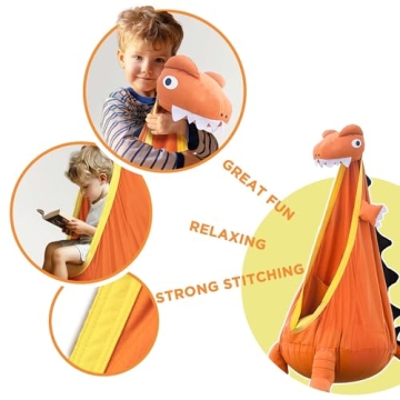 iPlay iLearn Kids Dinosaur Pod Swing for Ages 3-8