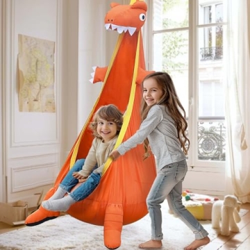 iPlay iLearn Kids Dinosaur Pod Swing for Ages 3-8