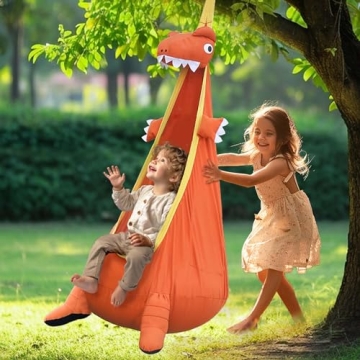 iPlay iLearn Kids Dinosaur Pod Swing for Ages 3-8